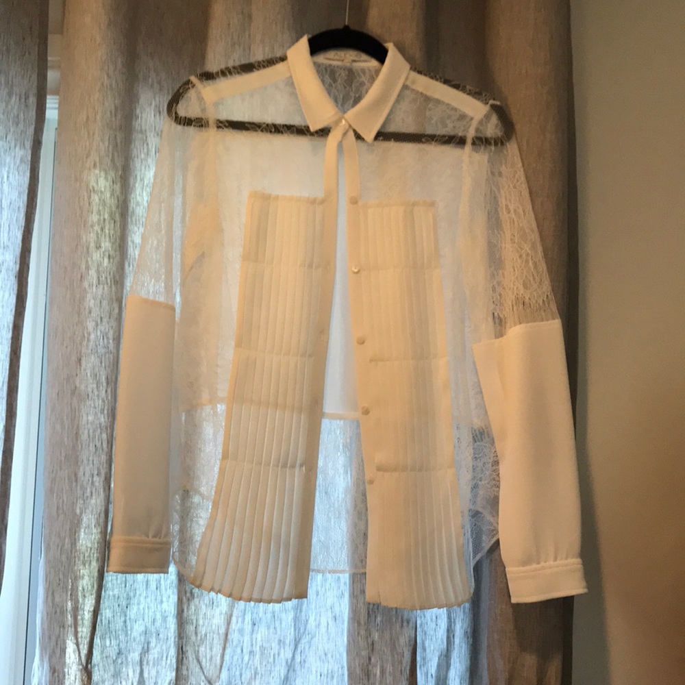 White silk blouse